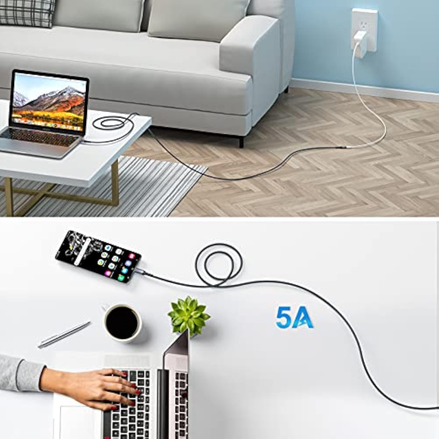 Usb C Extension Cable,Usb C Male To Female Extender 3Ft Usb 3.2 Fast Charge 10
