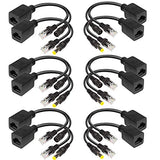 Passive Poe Injector 6 Pairs Poe Splitter Kit Passive Poe Injector And Poe Splitter Kit With 5.5X2.1 Mm Dc Connector Rj45 Power Over Ethernet