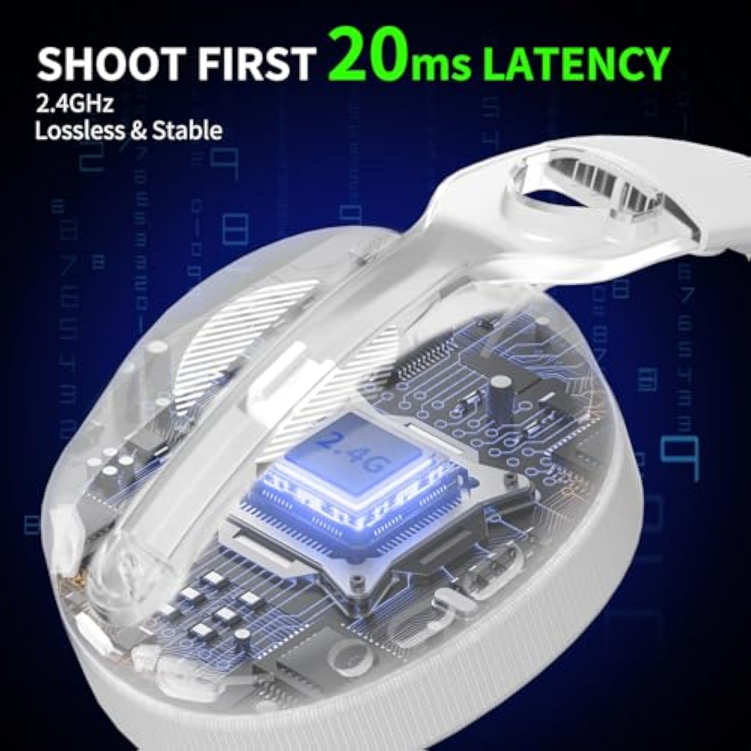 X2 Wireless Gaming Headset, 2.4Ghz Gaming Headphones With Mic, Bluetooth 5.4, 50H Battery, Breathable Earcups, Lightweight Wireless Headset For Pc/Ps5/Ps4/Switch