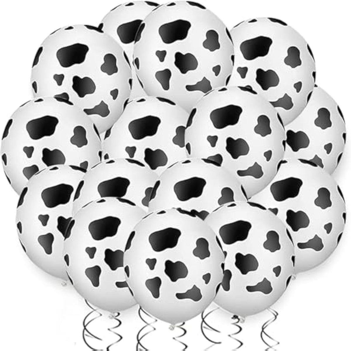 30Pcs Cow Print Balloons Western Cowboy Theme for Kids' Birthday Party Decor