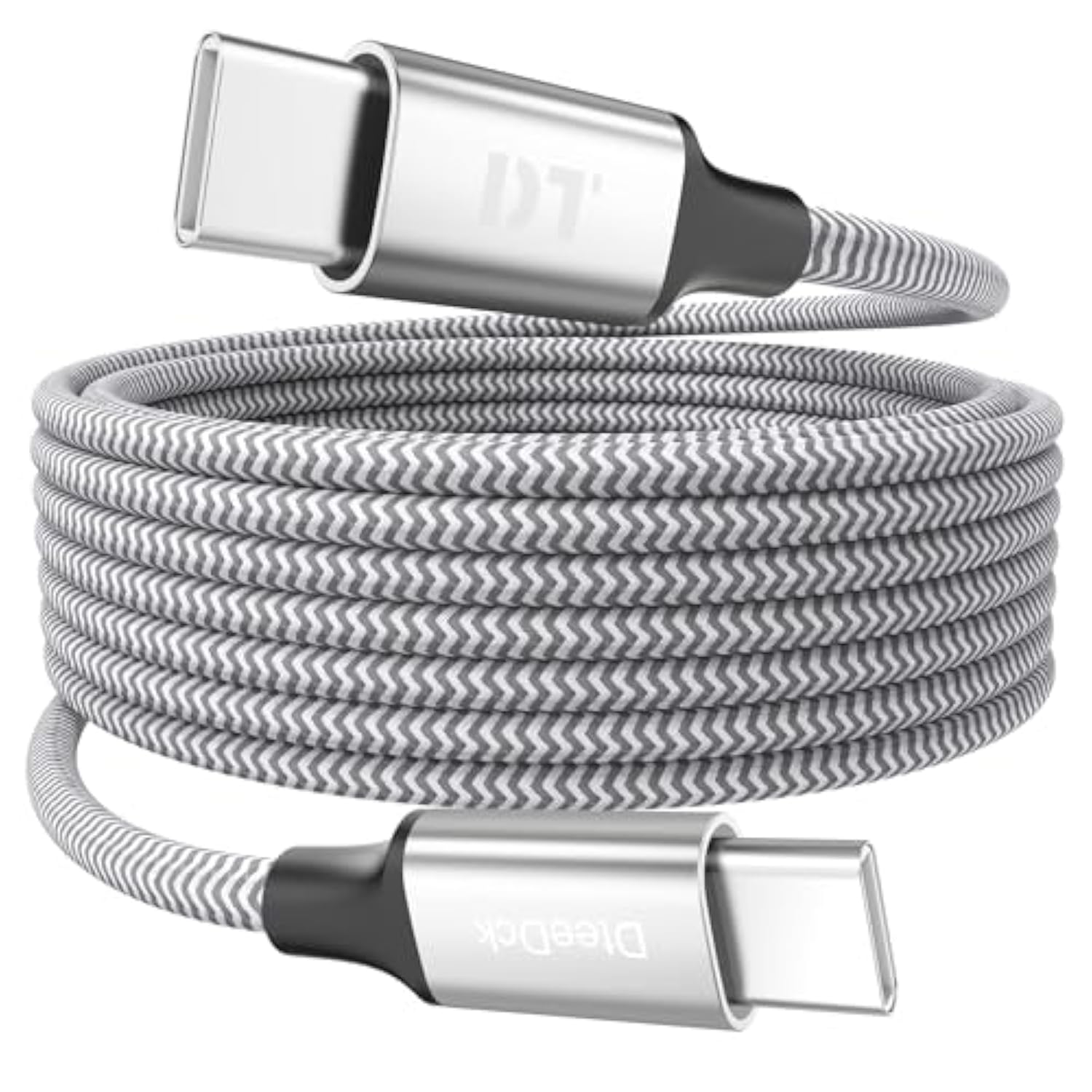 15 Ft Usb C Cable Extra Long, 60W Fast Charging Usbc To Usb-C Cord, 480Mbps Data Transfer Type C Male To Male For Security Camera, Dash Cam, Iphone 16/15, Android Phone, Ipad, Tablet