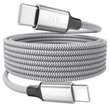 15 Ft Usb C Cable Extra Long, 60W Fast Charging Usbc To Usb-C Cord, 480Mbps Data Transfer Type C Male To Male For Security Camera, Dash Cam, Iphone 16/15, Android Phone, Ipad, Tablet