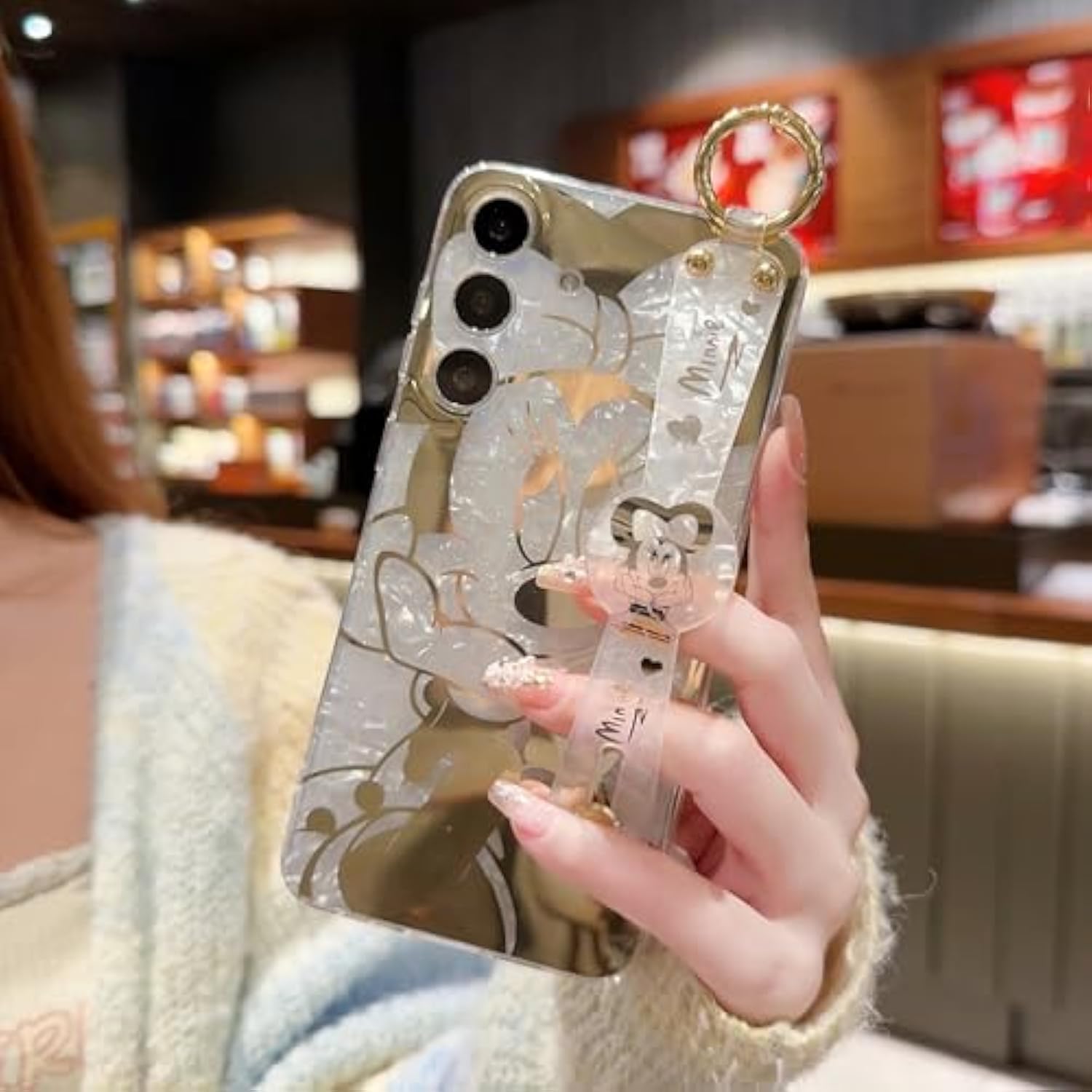 For Galaxy S25 Case Wrist Band Kickstand Cover Ultra Slim Imd Animal Pattern Shockproof Protection Holder Cover For Samsung Galaxy S25 5G(Cartoon Characters)