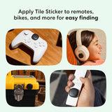 Tile Sticker - Small Bluetooth Tracker, Remote Finder And Item Locator For Bikes, Glasses And More. Both Ios And Android Compatible. Phone Finder. 2-Pack (Black)