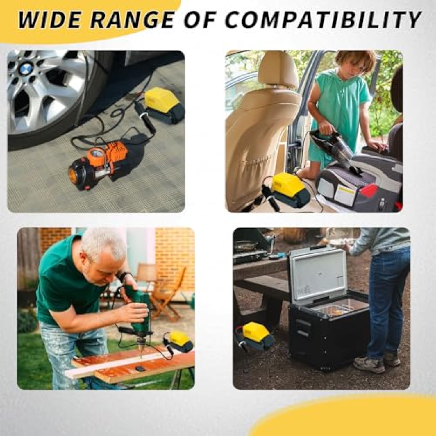 Adapter For Dewalt 20V To 12V,Battery Adapter For Dewalt 20V, 20V To 12V Step Down Converter With Cigarette Lighter Connector,Buck Adapter For Car Power Tools, Car Refrigerator