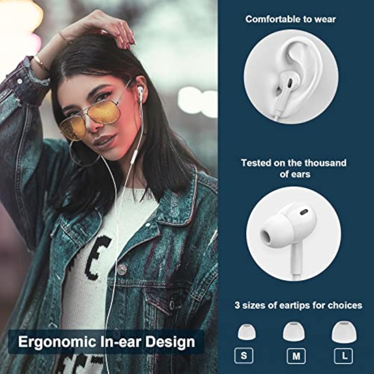 Usb C Headphones Type C Wired Earbuds For Samsung S22 Ultra S23 Fe S21 S20 A54