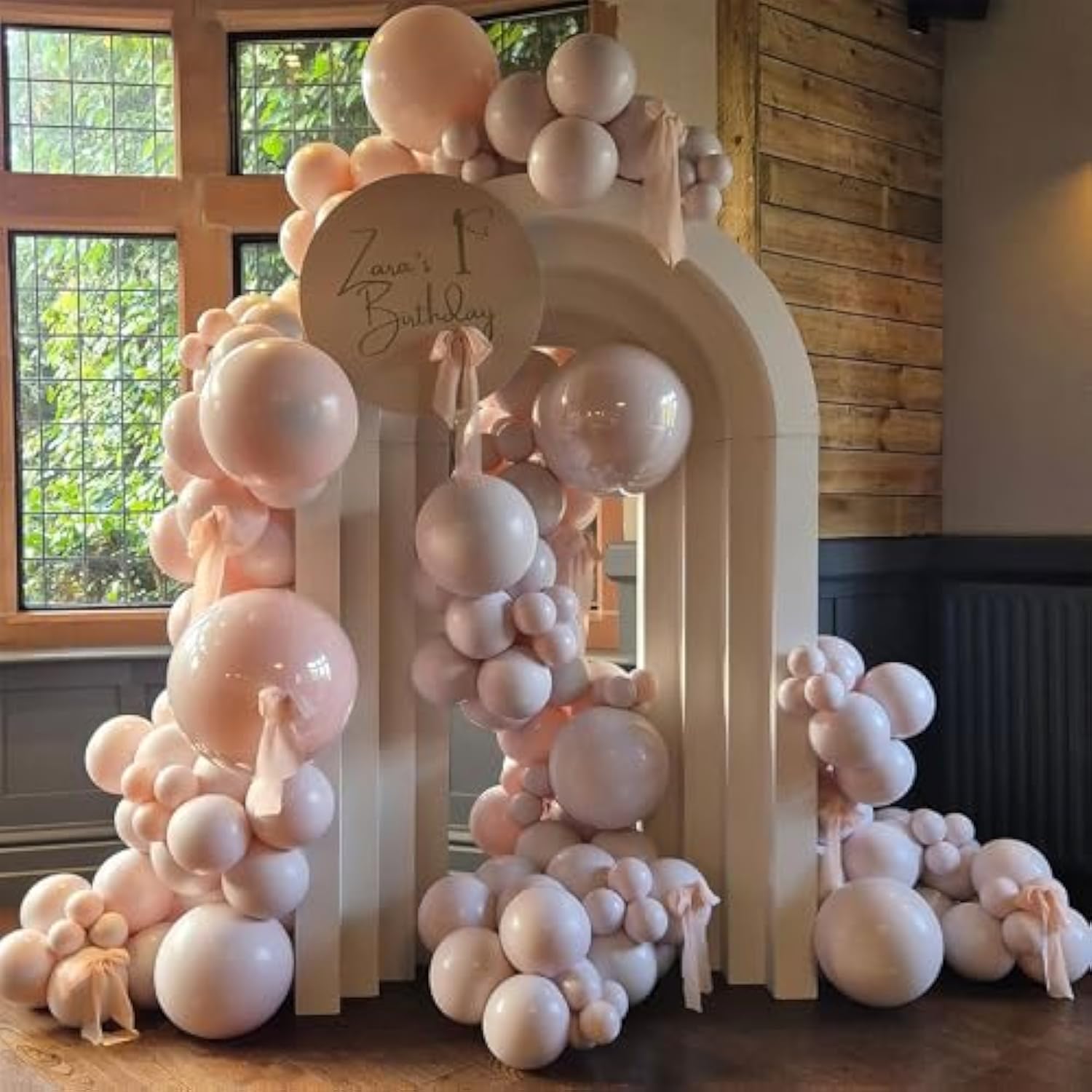 Dusty Pink Balloons Different Sizes, 123 Packs Retro Fog Pink Balloons, Pack Of 18 12 10 5 Inch Boho Balloon Garland Arch Kit For Girls Women Birthday Baby Shower Wedding Bridal Valentines Day