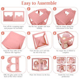 Rose Gold Baby Shower Balloon Arch Kit with Butterfly Décor & Letter Boxes, 135pcs