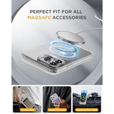 Magnetic For Iphone 15 Pro Case [Compatible With Magsafe] Full-Body Bumper Phone Case With Built-In Glass Screen Protector& Camera Protector, Military Drop Proof 15 Pro Cover 6.1 Inch,Clear