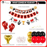Boxing Party Decorations Happy Birthday Banner & Balloons for UFC & Fight Night Theme