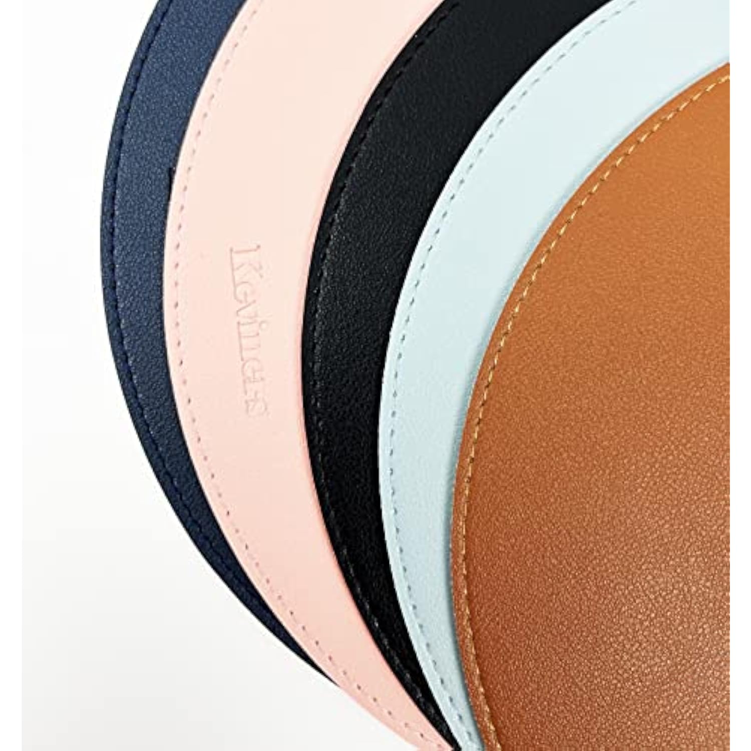 New Pu Rem Ram Mouse Pad Gaming Anime Anti-Slip Waterproof Double-Sided Mouse Mat (Black, Round)