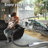 Usb C Extension Cable 6Ft 5-Pack,Usbc Extender Cord Usb 3.2(10Gbps) Male To Female Extension Cable 4K@60Hz Video Output,100W Charging For Macbook Pro/Air, Switch, Laptop And Mobile Phone-Grey