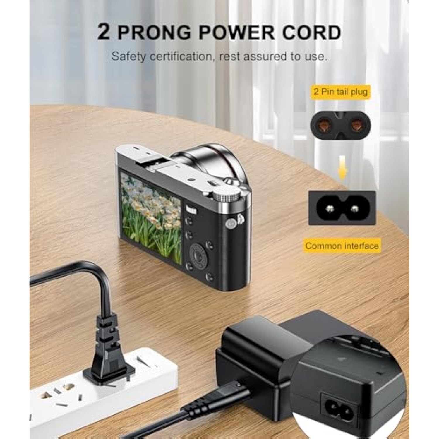 10 Ft Power Cord Fit For Ps5, Ps5 Pro, Playstation 5 Pro Console Ac Cable Replacement