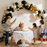 137pcs Black Gold White Balloon Arch Kit for Weddings, Birthdays & Events