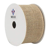 2-1/2" Burlap Ribbon Fabric Craft Ribbon On Spool 10 Yards, Natural