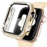 Compatible For Apple Watch Case With Screen Protector For Apple Watch 44Mm Series 6/5/4/Se, Bling Crystal Diamond Rhinestone Ultra-Thin Bumper Full Cover Protective Case For Women Girls Iwatch