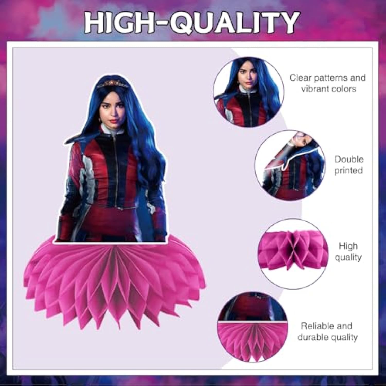 9Pcs Birthday Party Decorations Honeycomb Centerpieces, Cartoon Party Decorations Happy Birthday Table Centerpieces, Party Supplies For Kids Birthday Party Baby Shower