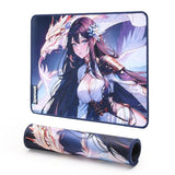 Redragon P046S Anime Gaming Mouse Pad - Smooth Lycra Surface, Anti-Slip Rubber Base, Spill-Resistant, Durable 5mm Thick Design, 13 x 10 inches, Dark Blue