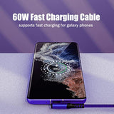 Type C Charger Fast Charging, Right Angle Usb To Usb C Cable [10Ft] Braided Cord Compatible With Iphone 16/15, Galaxy S24/S23/S22/S21 Fe/S20/S10/S9/S8, Note 9/8, A15/A14/A03S [2Pack,Purple]