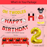 57-Pc “Oh Twodles” 2nd Birthday Party Decoration Set