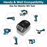 Battery Adapter For Makita 18V Tools, For Dewalt 20V & For Milwaukee M18 18V Battery To For Makita 18V Battery Tools, With Usb Charging Port