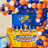 Dart War Party Balloon Garland Kit 113Pack Blue Orange Black Balloons Target Sign