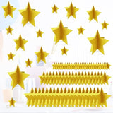 70 Pc Gold Star Centerpieces for Movie Night Graduation and Party Table Decor
