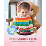 Kids Headphones, Wired Foldable On-Ear Headphones For Kids, Volume Limiter 94D