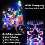 12 Pack Fairy Lights Battery Operated, 7Ft 20 Mini Led Fairy Lights Silver Wire Twinkle Lights For Diy, Parties, Wedding
