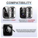 6 Pack Hard Pc Case With Tempered Glass Screen Protector For Watch 44Mm Se(2022) Series 6/Se/5/4, Ultra-Thin Scratch Resistant Full Protective Bumper Cover For Iwatch 44Mm Accessories