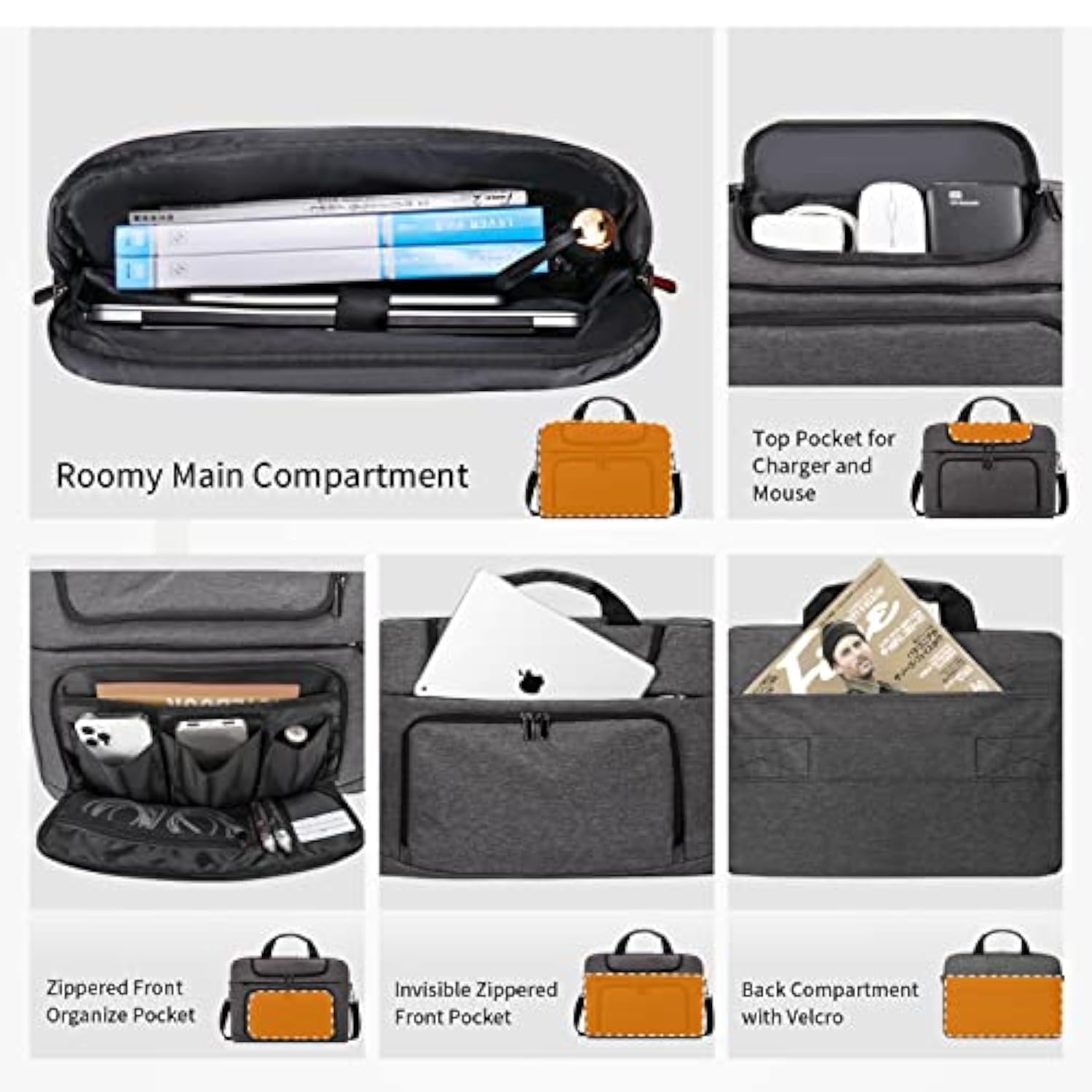 17.3 Inch Laptop Bag Expandable Briefcase for Men