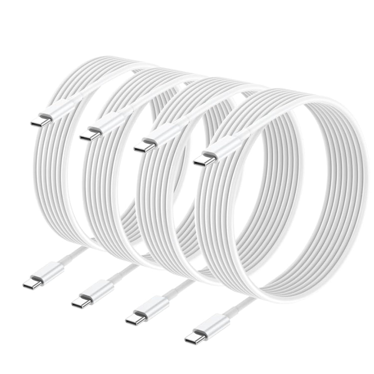 Usb C To Usb C Cable?4 Pack 10Ft [Apple Mfi Certified] 60W,Type-C Fast Charging Cable Compatible For Iphone 16/16 Pro/16 Plus/16 Pro Max/15/15 Pro/15 Plus/15 Pro Max (White)