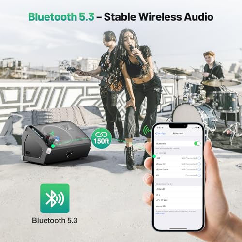 MB-1 Wireless XLR Bluetooth Receiver, 15-Hour Battery Life, BT 5.3, High-Fidelity Audio, Mono/Stereo Mode, 150ft Range, Bluetooth Adapter for