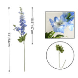 4Pcs Blue Flowers Artificial For Decoration,33'' Artificial Delphinium Flowers Long Stem Silk Flowers For Home Decor Indoor Weddings Party Centerpieces