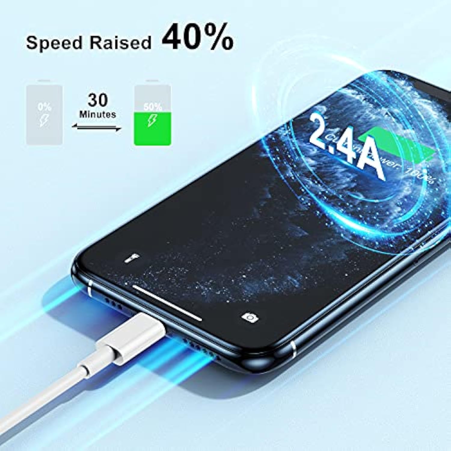 10Ft Iphone Charger, [Apple Certified] Long Apple Charging Cord,10 Feet Original Lightning To Usb Cable,10 Foot Iphone Charging Cable For Iphone 14 Pro Max/14/13 Pro/12 Mini/11/Xs/Xr/8/7/6S/5/Se,Ipad