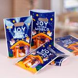 200 Pieces Nativity Plastic Treat Bags Christmas Bags 5 Mil 6.8"X10" Merchandise Bag With Handle Retail And Shopping Bag For Vacation Xmas Nativity Party Supply