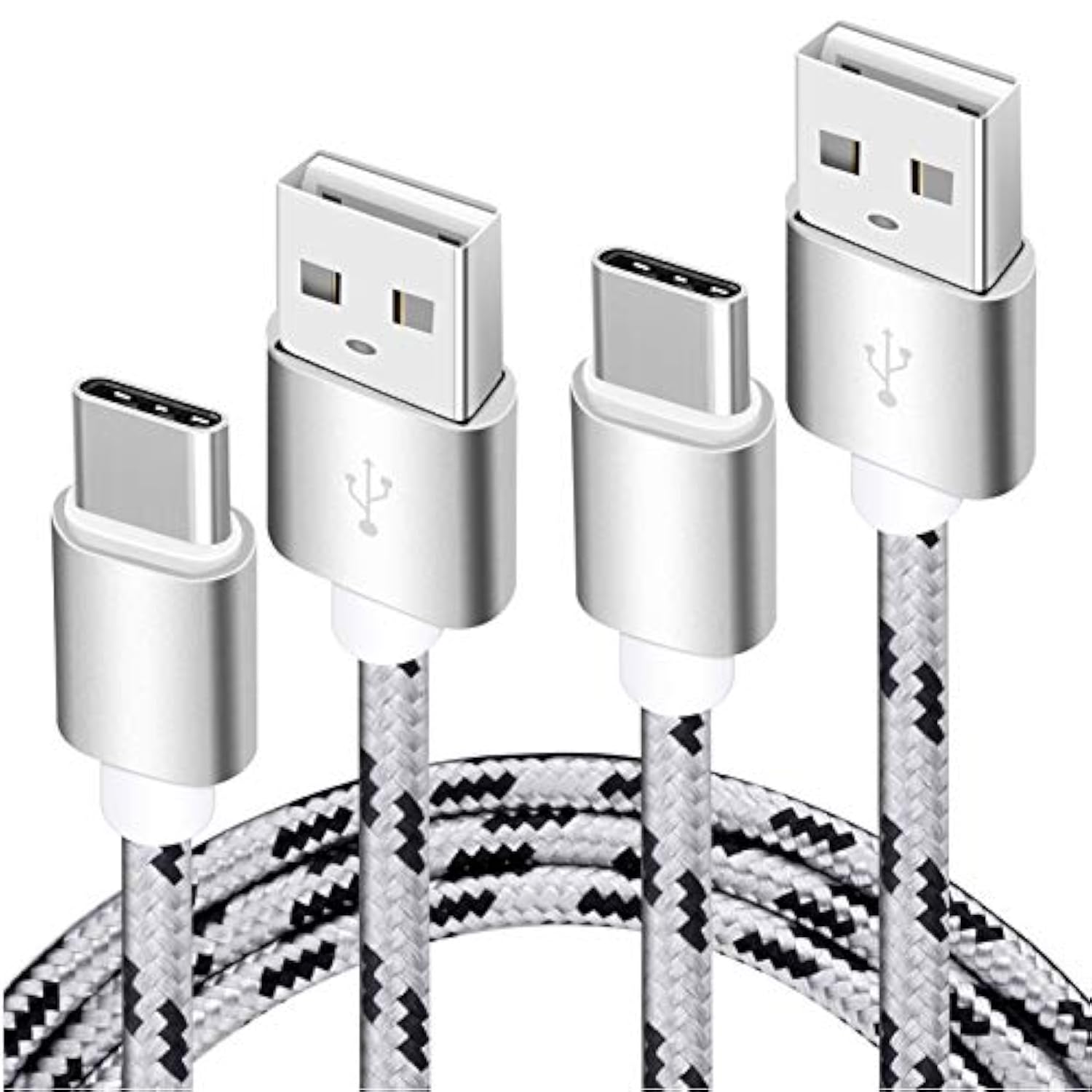 2 Charging Cable,15Ft 2Pack Usb Type C Cable,Extra Long Fast Charger Braided Cord, Usb C-A Charging Cable For Samsung Galaxy S9/S8 Plus/Note 8,Pixel Xl,Lg V30/V20/G7/G6/G5,Google Pixel