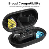 Earbud Case, Earphone Carrying Case Holder Eva Headphone Storage Bag Small Zipper Pouch Compatible For Earpods, Airpods, Beats Flex, Urbeats3, Bose Wireless Earbuds -With Carabiner