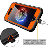 For Iphone Se 2020 Case,Built-In Screen Protector,Shockproof 3-Layer Full Body Protection Rugged Heavy Duty High Impact Hard Cover Case For Iphone Se 2Nd Gen 4.7-Inch,Black/Orange