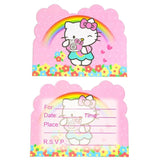 20Pcs Hello Cat Kitty Birthday Party Invitations Hello Cat Kitty Birthday Party Supplies Decoration (20Pcs)