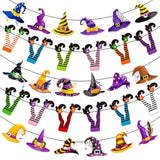 Halloween Witch Hat & Boot Banner Set - Witch Theme Party Decor