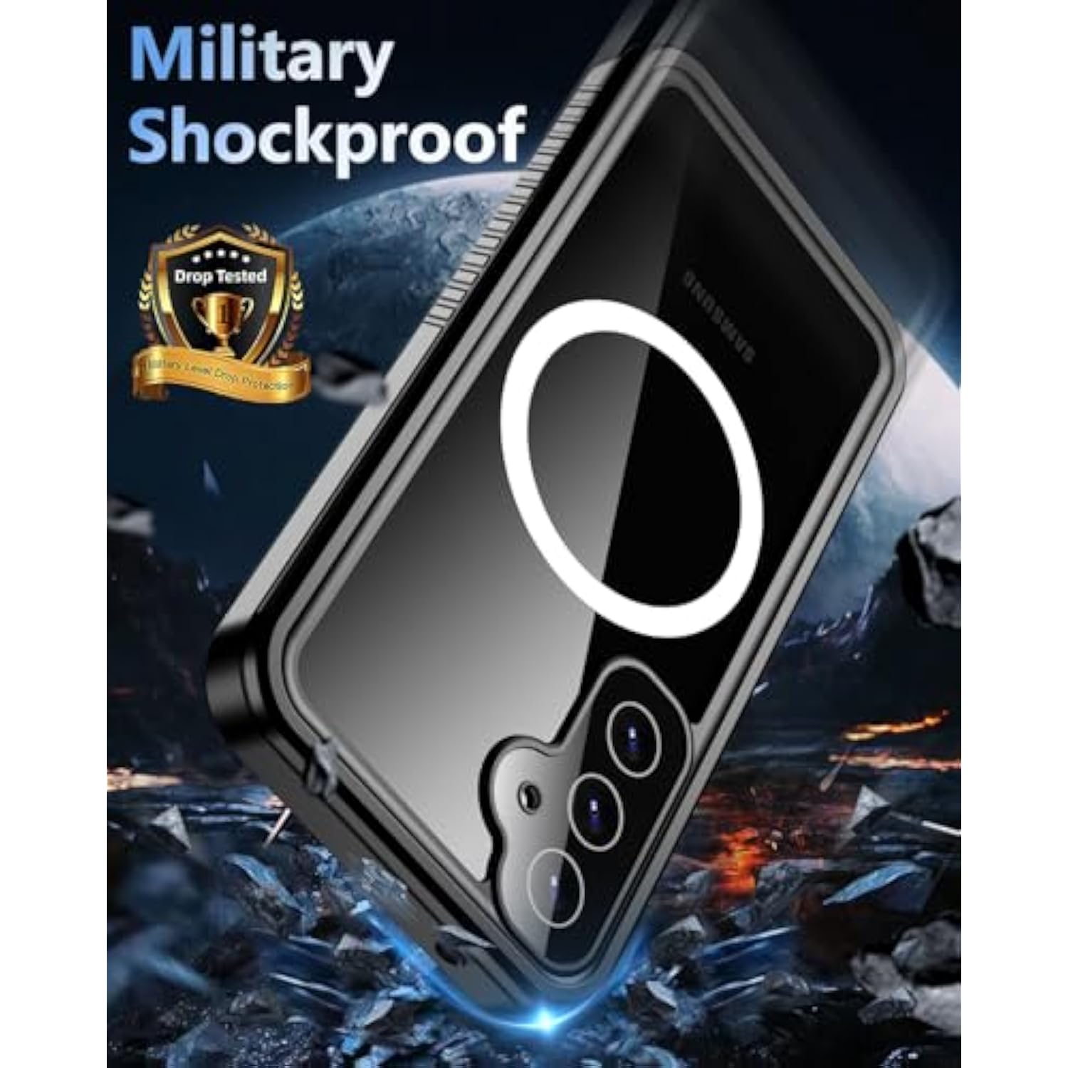 For Samsung Galaxy S25 Case Waterproof [Fit For Magsafe], [Built-In Screen Protector & Lens Protector] [Ip68 Underwater] 360° Full Body 12Ft Grade Shockproof Phone Case For S25 6.2"
