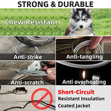 MFi Certified Metal Braided Charger Cable 6.6ft Stainless Steel Chew Proof Lightning Cord with Short-Circuit Resistant Coating, Fast Charging & Data