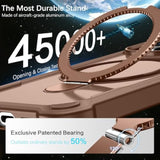 For Iphone 15 Case With Magnetic O-Ring Stand Holder [Military Drop Protection] [Compatible With Magsafe] Non-Slip Grip Shockproof Protective Women Men Phone Case For Iphone 15 6.1'', Brown