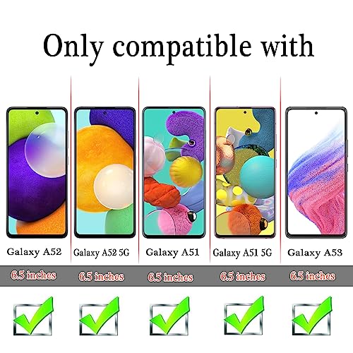(4 Pack) Designed for Samsung Galaxy A53 5G / A52 / A52 5G / A51 / A51 5G / A51 5G UW Screen Protector Tempered Glass,Touch Sensitive,Case Friendly