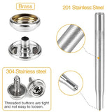 150 Pcs Canvas Snap Kit Tool, Metal Screws Snaps Marine Grade 3/8" Soc