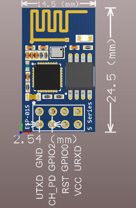 Esp8266 Esp-01S Wifi Serial Transceiver Module With 4Mb Flash