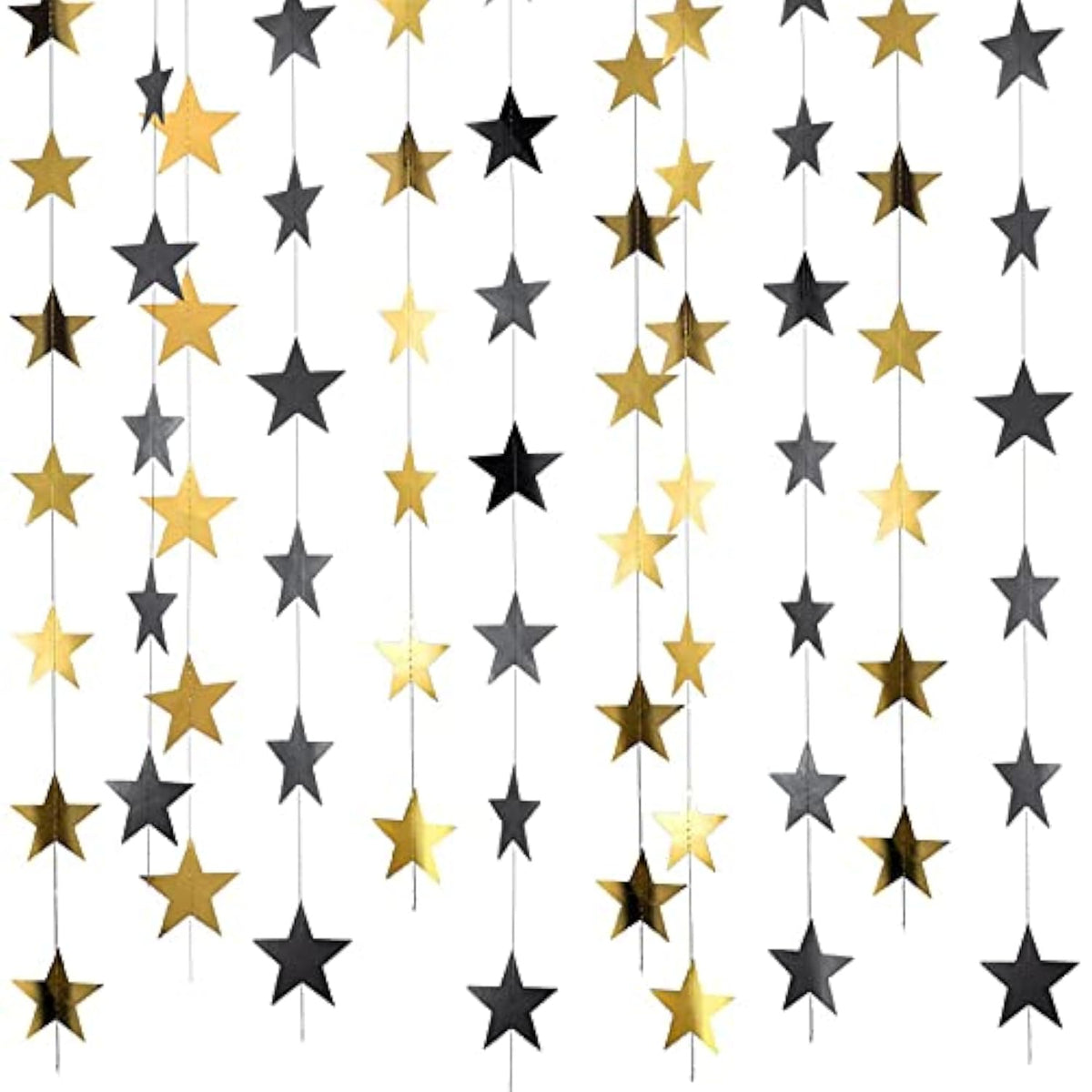 130 Feet Glitter Star Garland Banner Decoration Bright Hanging Bunting