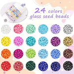 4500Pcs Seed Beads 24 Colors 4Mm Round Beads For Friendship Bracelet Making Kit Waist Small Bead Rainbow Beads For Diy Crafting 6/0