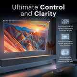 Flik X20 1080P Smart Tv Projector Kit W/ 300 Ansi Led, Auto-Focus & Keystone, Hdr10 Portable Home Theater W/ Black Eva Case, Tripod, 100 Screen, Hdmi Cable, Remote, Wi-Fi, Bluetooth (Black)